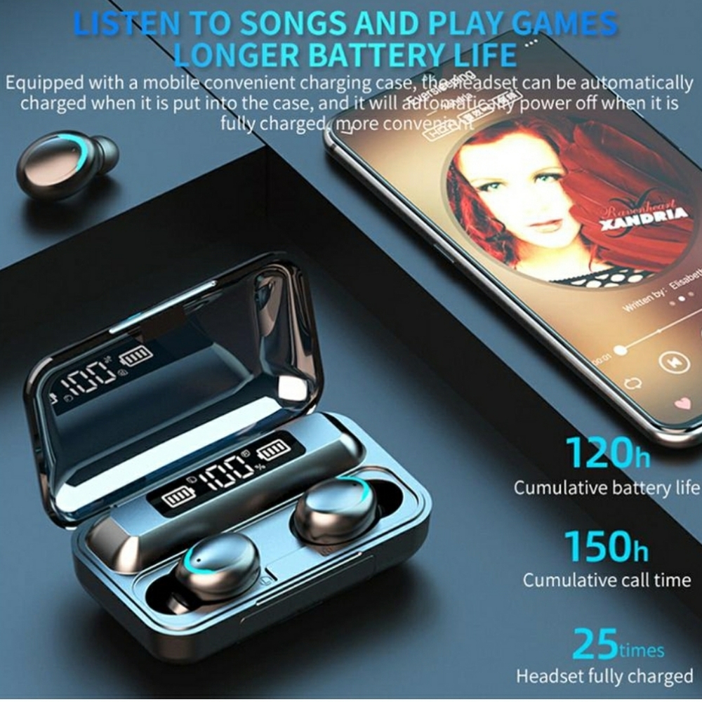 👀WIRELESS WATERPROOF BLUETOOTH & 🔋 BANK - Picture 2 of 11